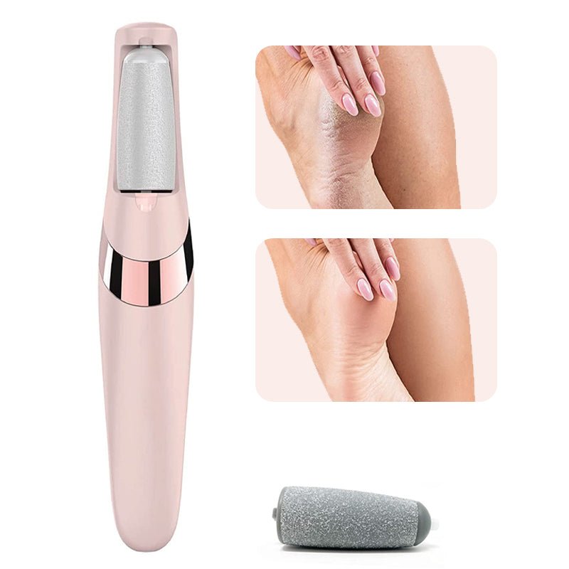 Pro-Grade Electric Pedicure Foot File & Callus Remover – Rechargeable Dead Skin Remover with 2 Speeds & 2 Roller Heads – Waterproof Spa-Quality Foot Care Tool (UAE Gold Edition)