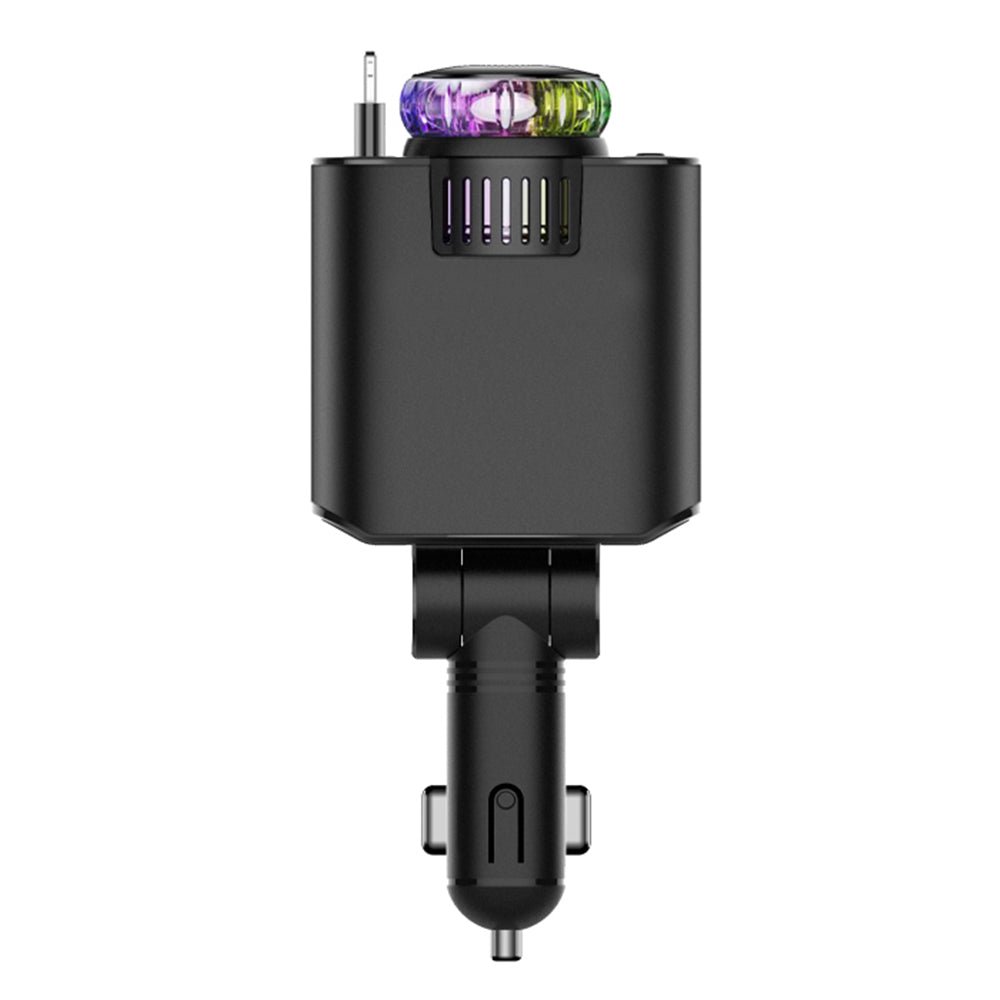5-in-1 Starlight Fast Car Charger - Type-C PD 3.0 & USB Port with Built-in Perfume Diffuser & RGB Ambient Light | Fast UAE Delivery