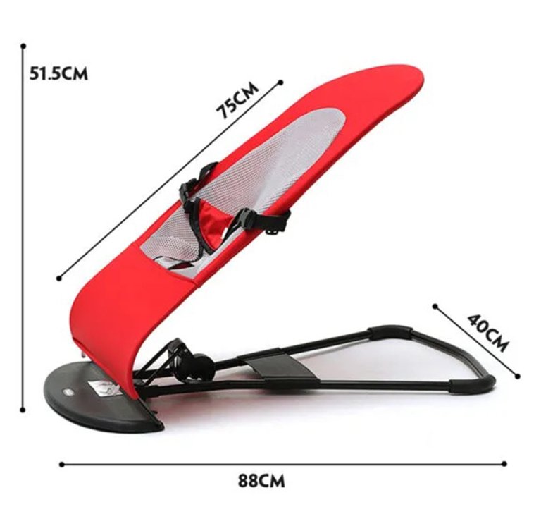 Foldable Baby Bouncer & Jumping Rocker Chair (1–10kg) – Portable Soft Infant Seat with Interactive Toy Bar & Safety Harness | Ideal for Babies 1-4 Years