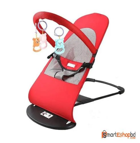 Foldable Baby Bouncer & Jumping Rocker Chair (1–10kg) – Portable Soft Infant Seat with Interactive Toy Bar & Safety Harness | Ideal for Babies 1-4 Years