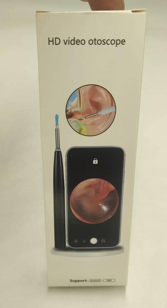 Smart Visual Earwax Removal Kit – 1080P HD Wireless Ear Ottoman Endoscope with LED Light | WiFi Ear Cleaning Camera for iOS & Android | Safe for Kids & Adults – White