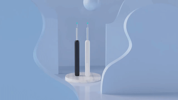 Smart Visual Earwax Removal Kit – 1080P HD Wireless Ear Ottoman Endoscope with LED Light | WiFi Ear Cleaning Camera for iOS & Android | Safe for Kids & Adults – White