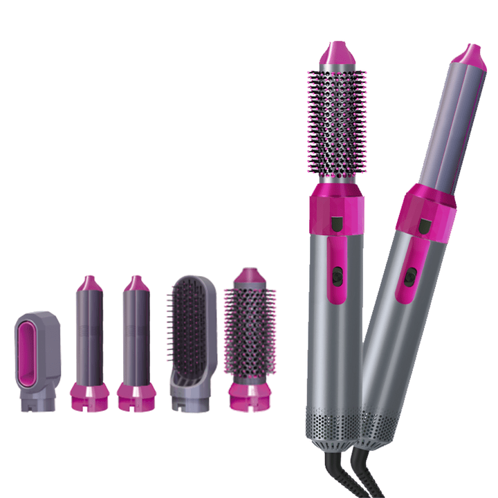 Elite 5-in-1 Hot Air Brush & Ceramic Styler Set – Professional Negative Ion Hair Dryer, Curler & Volumizer – Multi-Styler for All Hair Types (2026 Salon Edition UAE)