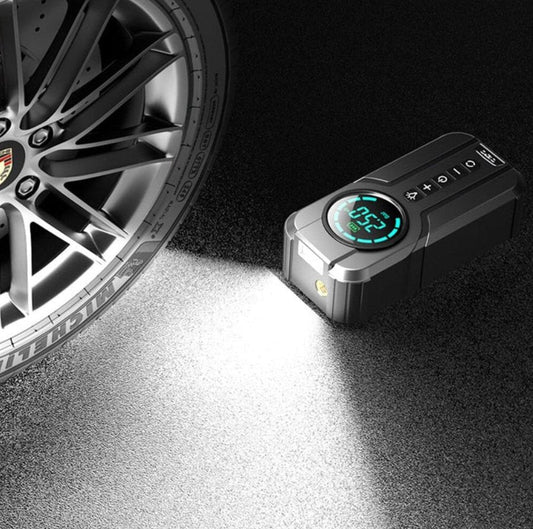 2-in-1 Portable Car Jump Starter with Air Pump | LCD Display | Emergency Battery Booster & Tire Inflator for All Vehicles