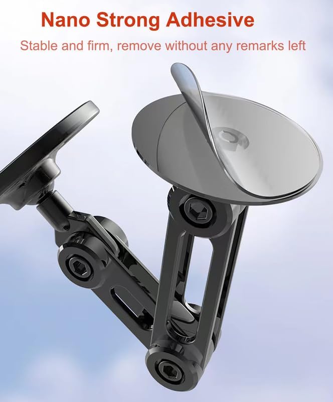 Volar™ Ultra-Stable Magnetic Car Phone Mount – 360° Rotatable & Telescopic Folding Dashboard Stand – MagSafe Compatible