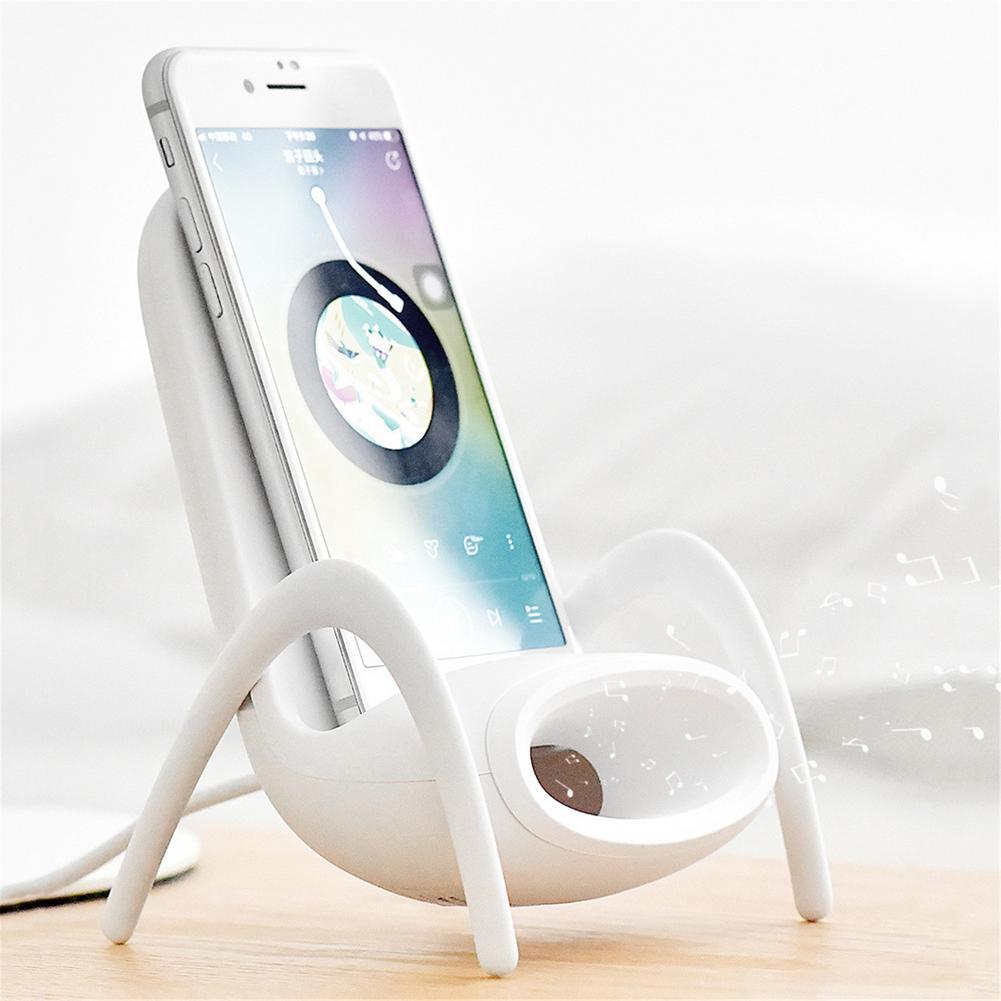 Mini Chair Fast Wireless Charger 15W, Ergonomic Desktop Phone Holder & Portable Charging Station for iPhone 17/16/15, Samsung S26/S25, & Qi-Enabled Android Devices. Sleek White Office Decor