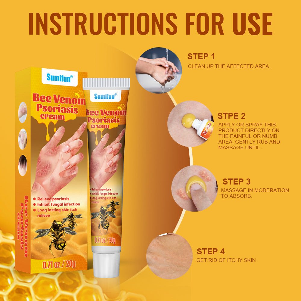 Summifun™ Bee Venom Psoriasis Cream (20g) – Fast Relief for Eczema, Itching & Dry Skin | Natural Herbal Skin Repair
